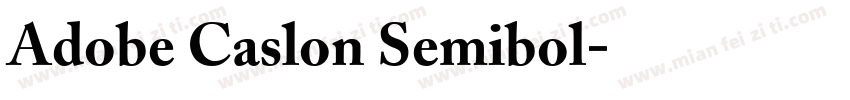 Adobe Caslon Semibol字体转换